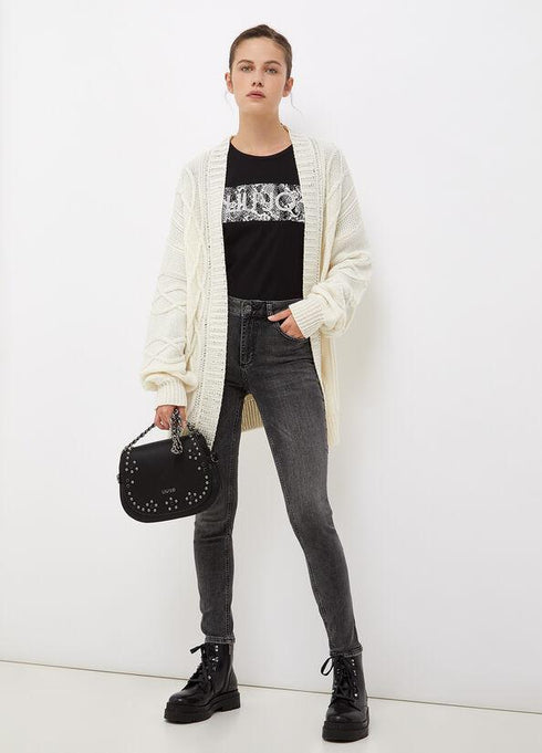 T-shirt Donna WF1565J0094 stampa iconic Nero LIU.JO- Francavilla Moda